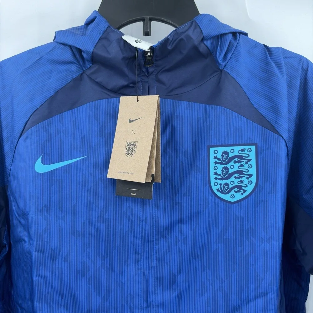 Nike England AWF Pre Match Mens M Full Zip Hooded Woven Soccer Jacket DN1077-480